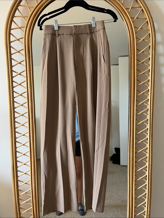 Uniqlo Pants - UNIQLO Classic Wide-Leg Pants in Taupe